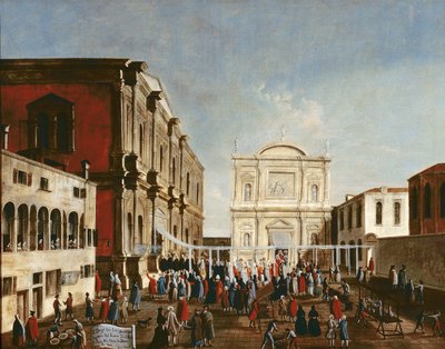 The Doge Visiting the Chiesa di S. Rocco by Gabriele Bella